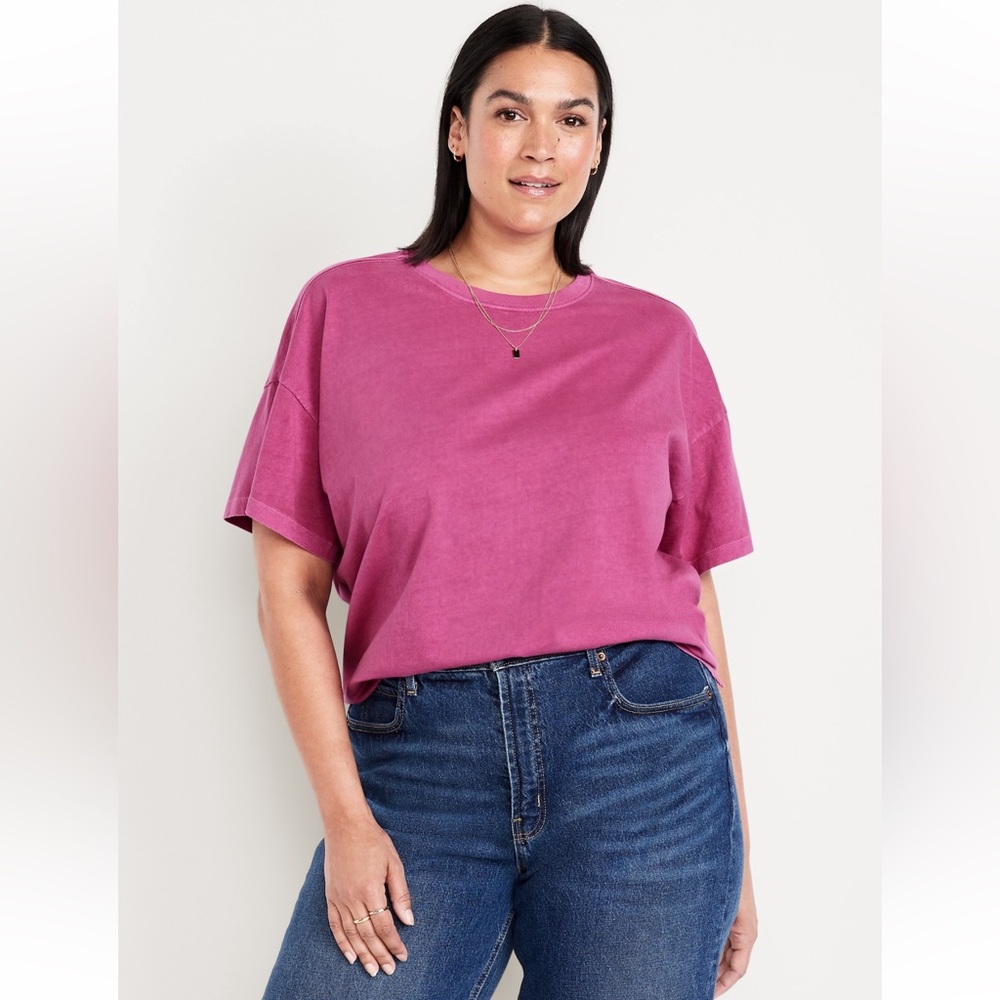Old navy Pink Boxy Relaxed Short Sleeve Tee